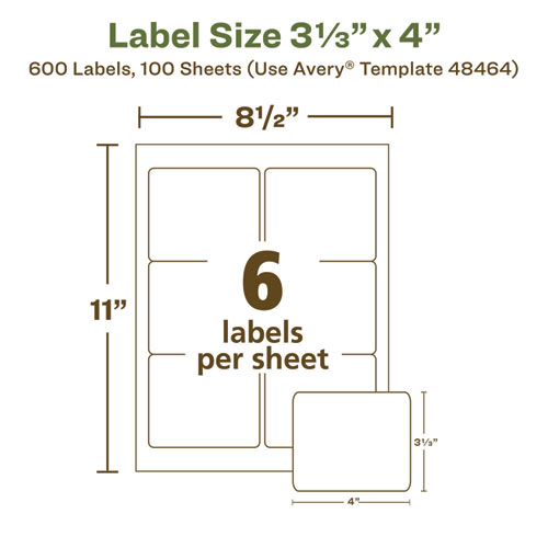 Avery Eco-Friendly Shipping Labels for for Laser and Inkjet Printers, 3?" x 4"