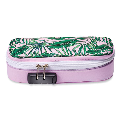 It's Academic Locking Pencil Case, 2 Compartments, 4.75" x 2.5" x 2.5", Assorted Colors, 2/Pack