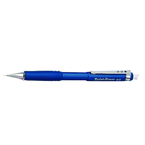 Twist-Erase III Mechanical Pencil, 0.5 mm, HB (#2), Black Lead, Black/Blue Barrel, 2/Pack