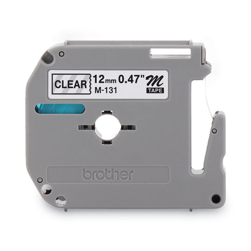 Brother P-touch System 1/2" Black on Clear M Tape