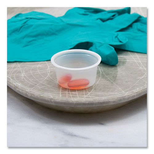 Polystyrene Portion Cups, 0.75 oz, Plastic, Translucent, 2,500/Carton