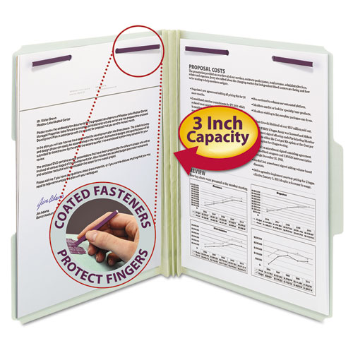 Smead 1/3 Tab Cut Letter Recycled Fastener Folder