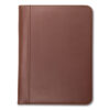 Contrast Stitch Leather Padfolio, 8 1/2 x 11, Leather, Tan
