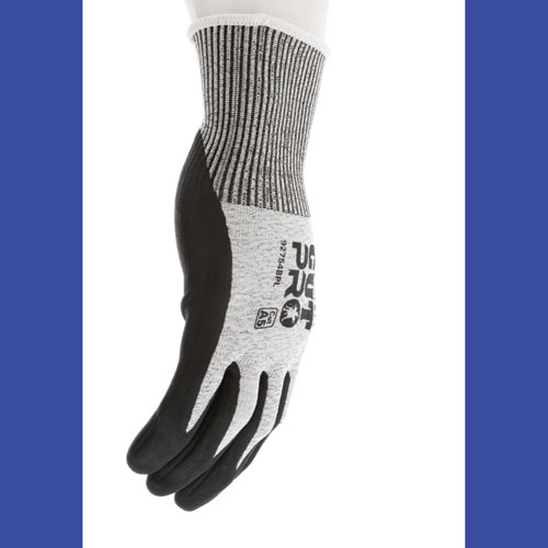 Cut Pro 92754BP Gloves, Large, Black/Gray, Dozen