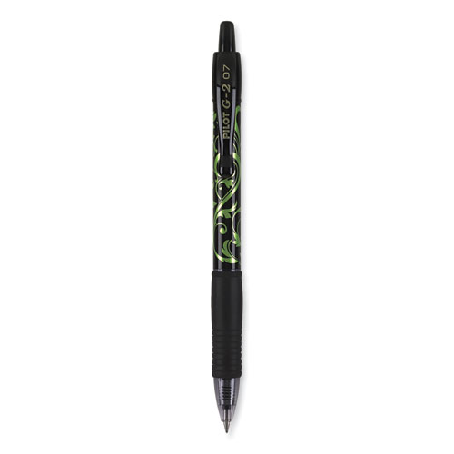 G2 Fashion Premium Gel Pen, Retractable, Fine 0.7 mm, Black Ink, Assorted Barrel Colors, 5/Pack