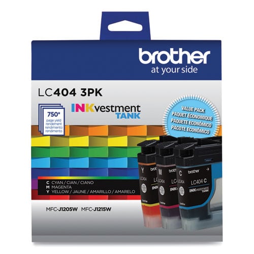 Brother INKvestment LC4043PK Original Standard Yield Inkjet Ink Cartridge - Cyan, Magenta, Yellow - 1 Each