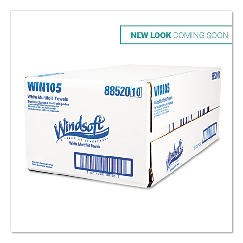 Multifold Paper Towels, 1-Ply, White, 9.25 x 9.5, 250/Pack, 16 Packs/Carton
