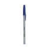 Ballpoint Pen, Stick, Fine 0.7 mm, Blue Ink, Gray/Blue Barrel, Dozen