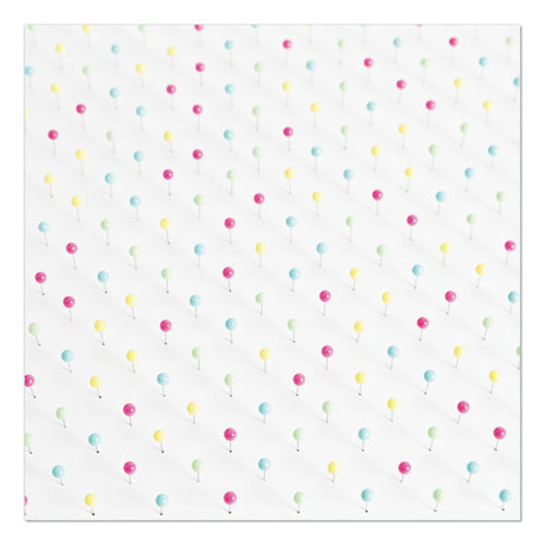 Map Push Pins, Plastic, Assorted, 0.5", 300/Pack