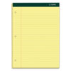 Double Docket Ruled Pads, Wide/Legal Rule, 100 Canary-Yellow 8.5 x 11.75 Sheets, 6/Pack