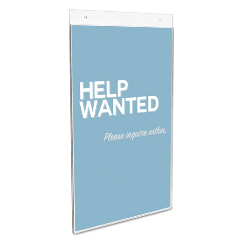 Classic Image Single-Sided Wall Sign Holder, Plastic, 11 x 17 Insert, Clear