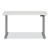 AdaptivErgo Sit-Stand Three-Stage Electric Height-Adjustable Table with Memory Controls, 60" x 24" x 30" to 49", White