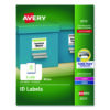 Permanent ID Labels w/ Sure Feed Technology, Inkjet/Laser Printers, 2 x 2.63, White, 15/Sheet, 15 Sheets/Pack