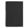 Wirebound Business Notebook, 1-Subject, Wide/Legal Rule, Black Linen Cover, (80) 8 x 5 Sheets