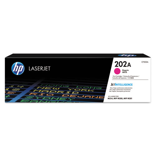 HP 202A (CF503A) Original Standard Yield Laser Toner Cartridge - Magenta - 1 Each
