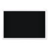 Magnetic Chalkboard with Decor Frame, 30" x 20", Black Surface, White Wood Frame