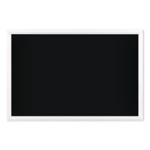 Magnetic Chalkboard with Decor Frame, 30" x 20", Black Surface, White Wood Frame