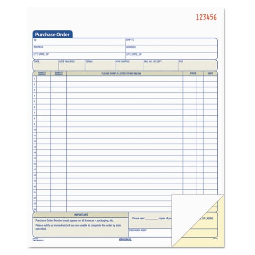 TOPS Carbonless 2-Part Purchase Order Books