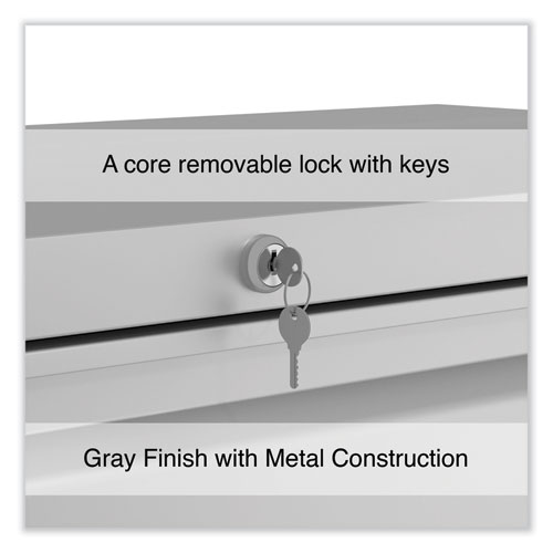 Lateral File, 4 Legal/Letter-Size File Drawers, Light Gray, 42" x 18.63" x 52.5"
