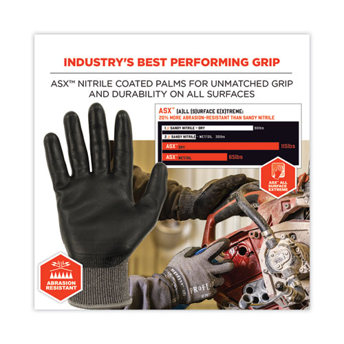 ProFlex 7072 ANSI A7 Nitrile-Coated CR Gloves, Gray, 2X-Large, Pair