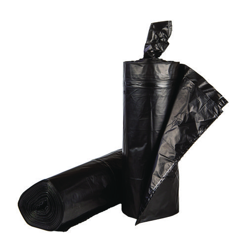 Low-Density Can Liners, 33 gal, 1.25 mil, 33" x 39", Black, Flat Pack, 250/Carton
