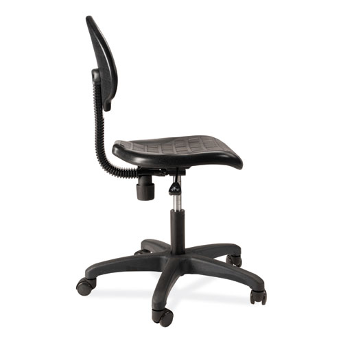 6700 Series Polyurethane Adj Height Task Chair, Supports 300 lb, 16" to 21" Seat Height, Black Seat, Black Back, Black Base