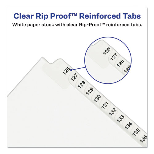 Preprinted Legal Exhibit Side Tab Index Dividers, Avery Style, 26-Tab, A to Z, 11 x 8.5, White, 1 Set, (1400)