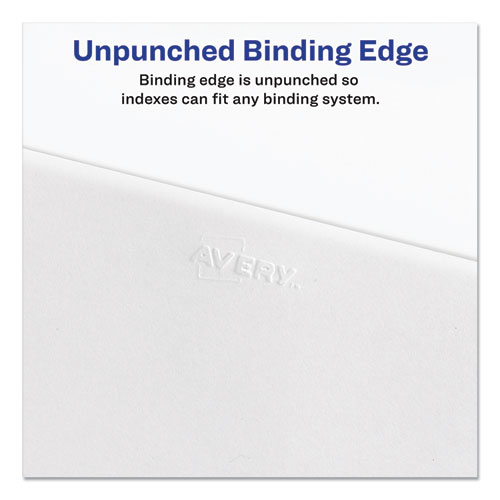 Preprinted Legal Exhibit Side Tab Index Dividers, Avery Style, 26-Tab, A to Z, 11 x 8.5, White, 1 Set, (1400)