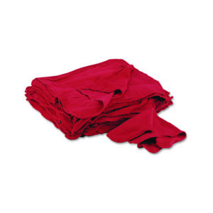 Red Shop Towels, Cloth, 14 x 15, 50/Pack