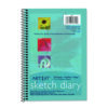 Art1st Sketch Diary, 64 lb Text Paper Stock, Blue Cover, (70) 9 x 6 Sheets