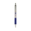 F-402 Ballpoint Pen, Retractable, Fine 0.7 mm, Blue Ink, Stainless Steel/Blue Barrel, 2/Pack