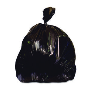 Reprocessed Resin Can Liners, 33 gal, 2 mil, 33" x 39", Black, 100/Carton