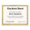 Foil Border Certificates, 8.5 x 11, Ivory/Gold with Gold Braided Border, 15/Pack