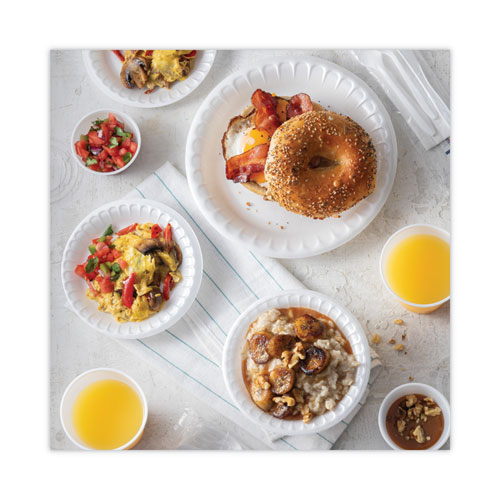 Placesetter Satin Non-Laminated Foam Dinnerware, Platter, 8.5 x 11.5, White, 500/Carton