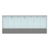 3N1 Magnetic Glass Dry Erase Combo Board, Weekly Planning, 36 x 25 (Actual Size: 36 x 15.25), Gray/White Surface, White Frame
