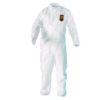 A20 Breathable Particle Protection Coveralls, Zip Front, Elastic Back, Wrists, Ankles, Large, White, 24/Carton