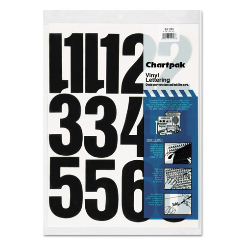 Chartpak Permanent Adhesive Vinyl Numbers