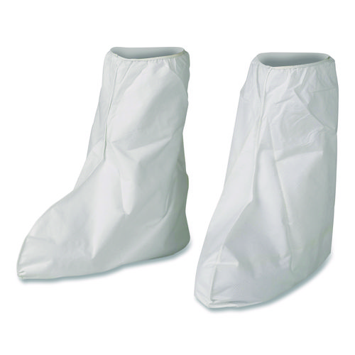 A40 Liquid and Particle Protection Boot Covers, One Size Fits Most, White, 400/Carton
