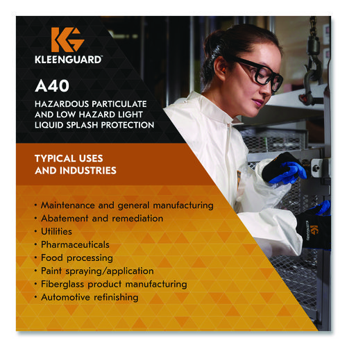 A40 Liquid and Particle Protection Boot Covers, One Size Fits Most, White, 400/Carton