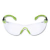 Solus 1000-Series Safety Glasses, Black/Green Plastic Frame, Clear Polycarbonate Lens