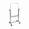 Mobile Magnetic Whiteboard, 27" x 59", White Surface, Satin Aluminum Frame