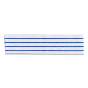 Disposable Microfiber Pad, 4.75 x 19, White/Blue Stripe, 50/Pack, 3 Packs/Carton