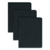 Prong Fastener Premium Pressboard Report Cover, Two-Piece Prong Fastener 3" Capacity, 8.5 x 11, Black/Black