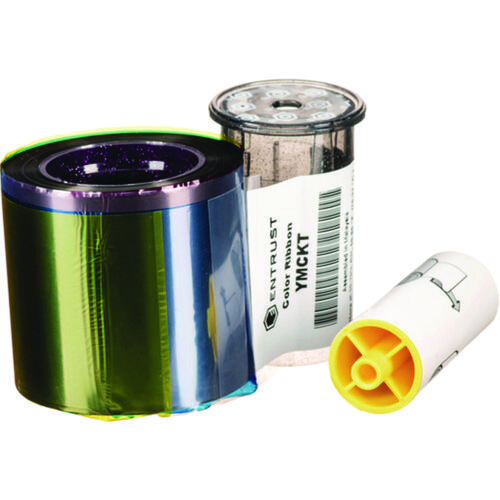 Entrust Full Color Ribbon Kit, Black/Cyan/Magenta/Yellow/Topcoat Protective Layer