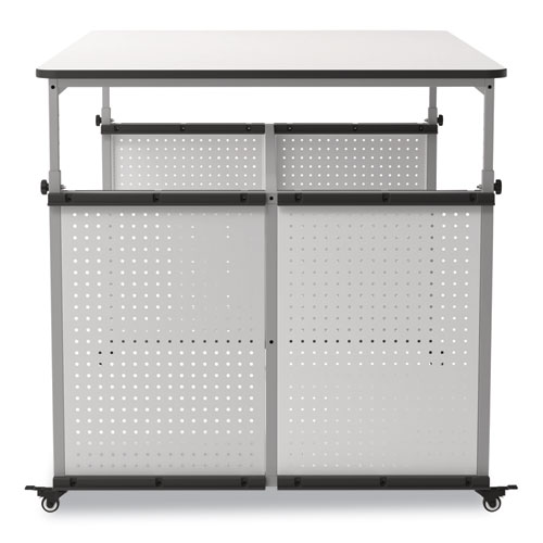 MBS Classroom Science Lab Makerspace Table, Rectangular, 60.25 x 39.25 x 38, White Top, Gray Base/Legs
