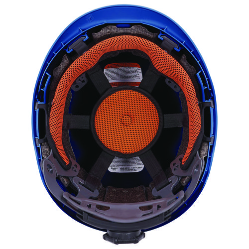 Skullerz 8976 Class E Safety Helmet, 6-Point Ratchet Suspension, Blue