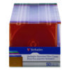 Slim Cases for CD, DVD and Blu-Ray, Assorted Colors, 50/Pack