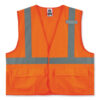 GloWear 8225HL Class 2 Standard Solid Hook and Loop Vest, Polyester, Orange, 4X-Large/5X-Large