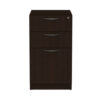 Alera Valencia Series Full Pedestal File, Left/Right, 3-Drawers: Box/Box/File, Legal/Letter, Espresso, 15.63" x 20.5" x 28.5"