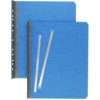 Pressboard Report Cover with Tyvek Reinforced Hinge, 2-Hole Prong Fastener, 3" Capacity, 8.5 x 11, Light Blue